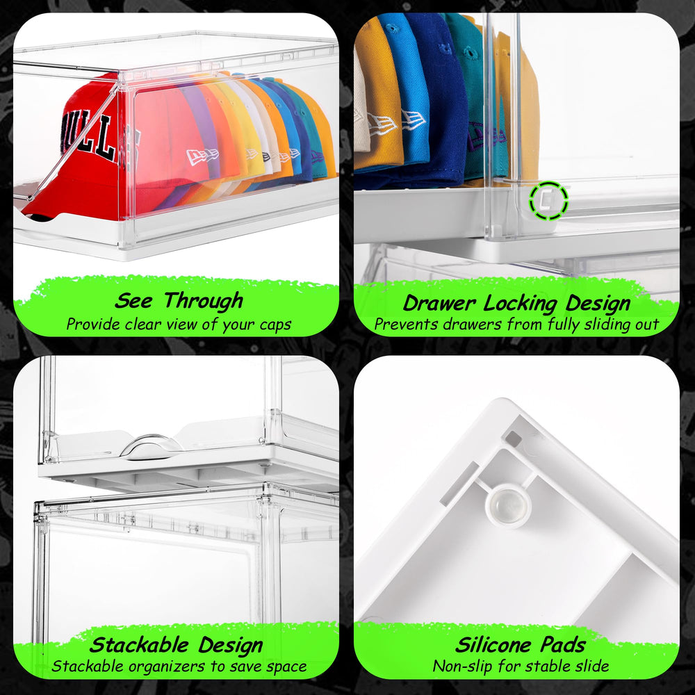 Vtopmart clear label and latch detail showing secure closure and dust protection