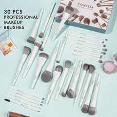 VYNESTRA all brushes laid out showing variety and professional coverage