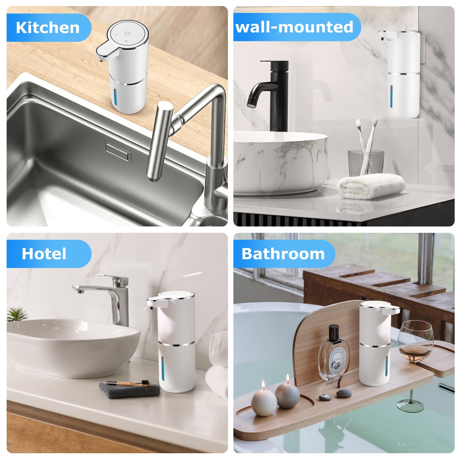 VZZNN in kitchen lifestyle scene showing dual placement convenience and style