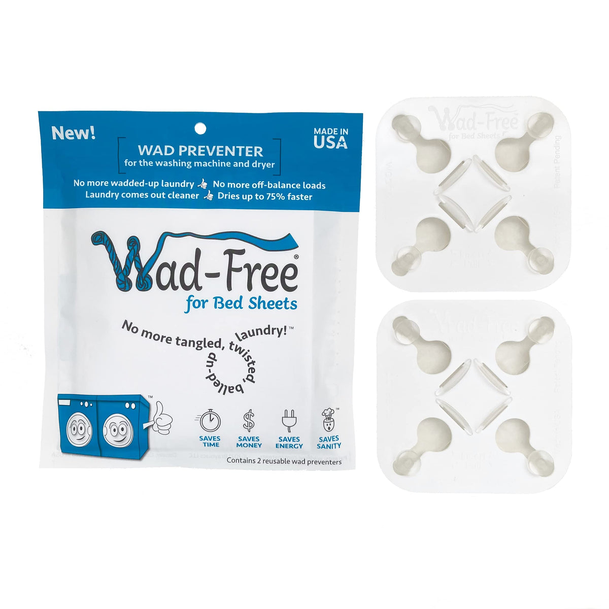 Wad-Free front packaging showing brand and easy laundry benefit