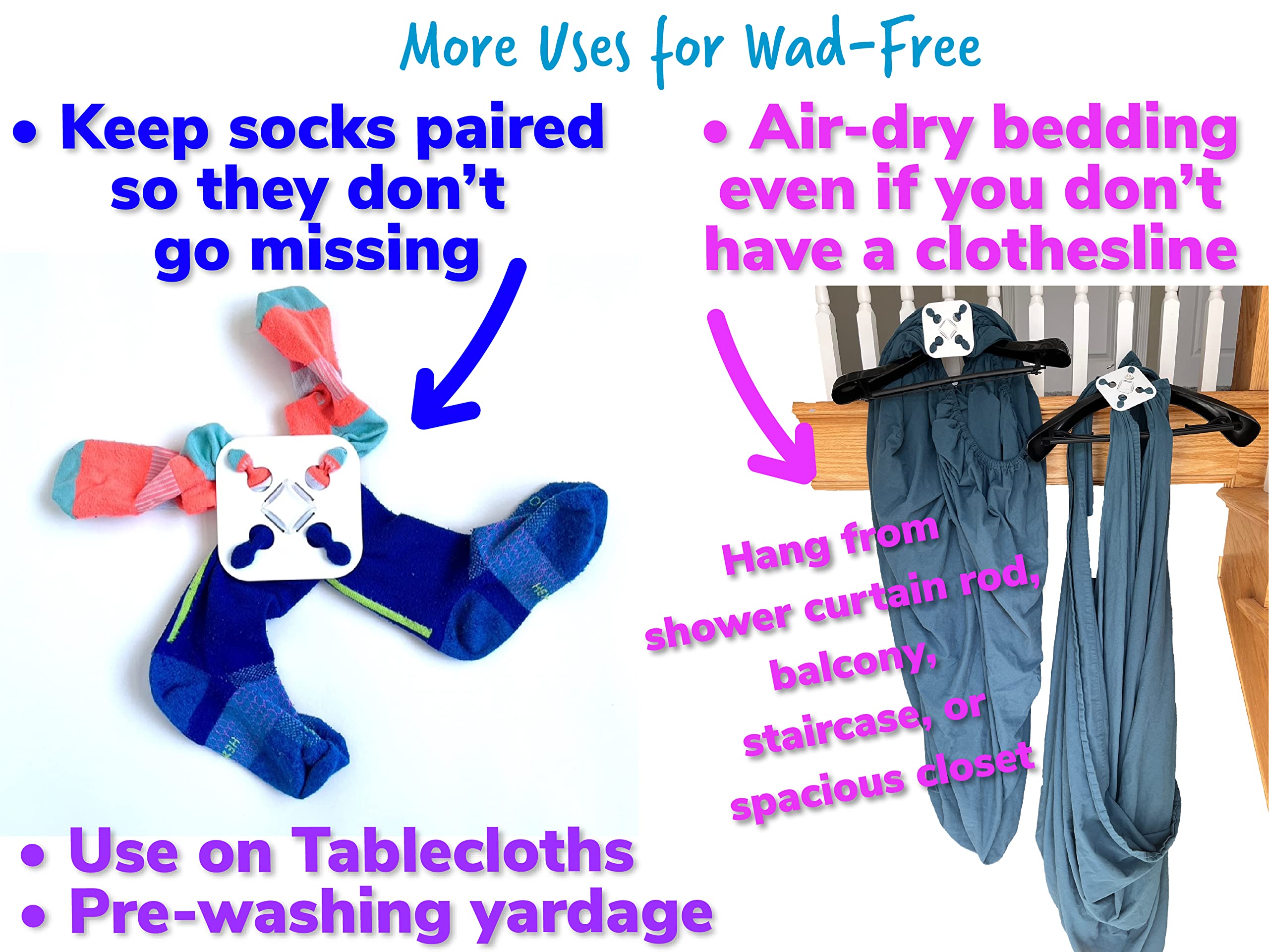 Wad-Free pairing socks in a wash to keep them together