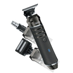 Wahl front view showing kit and multiple heads for versatile grooming