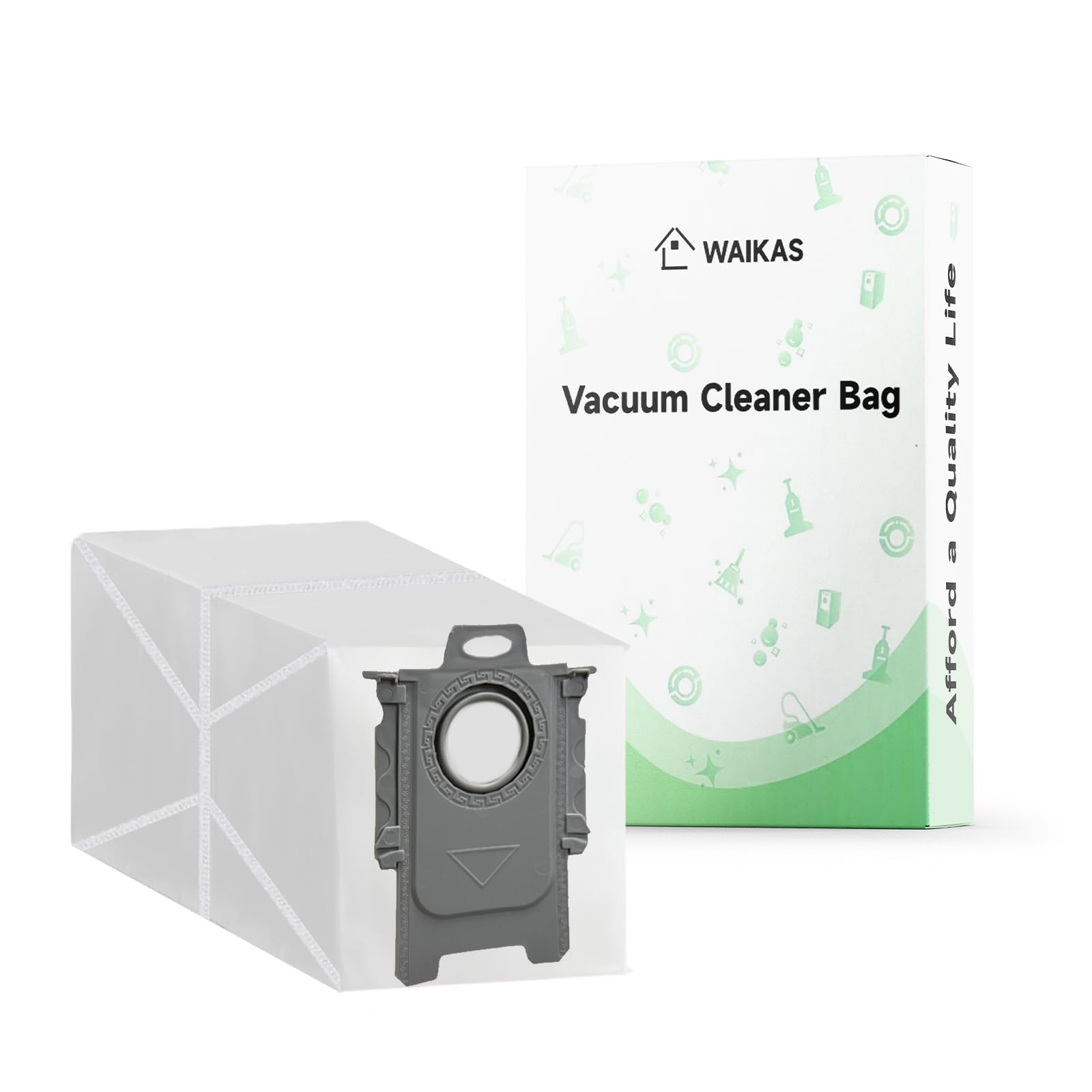 WAIKAS front packaging 20-pack showing quantity and fit for Roborock, convenience