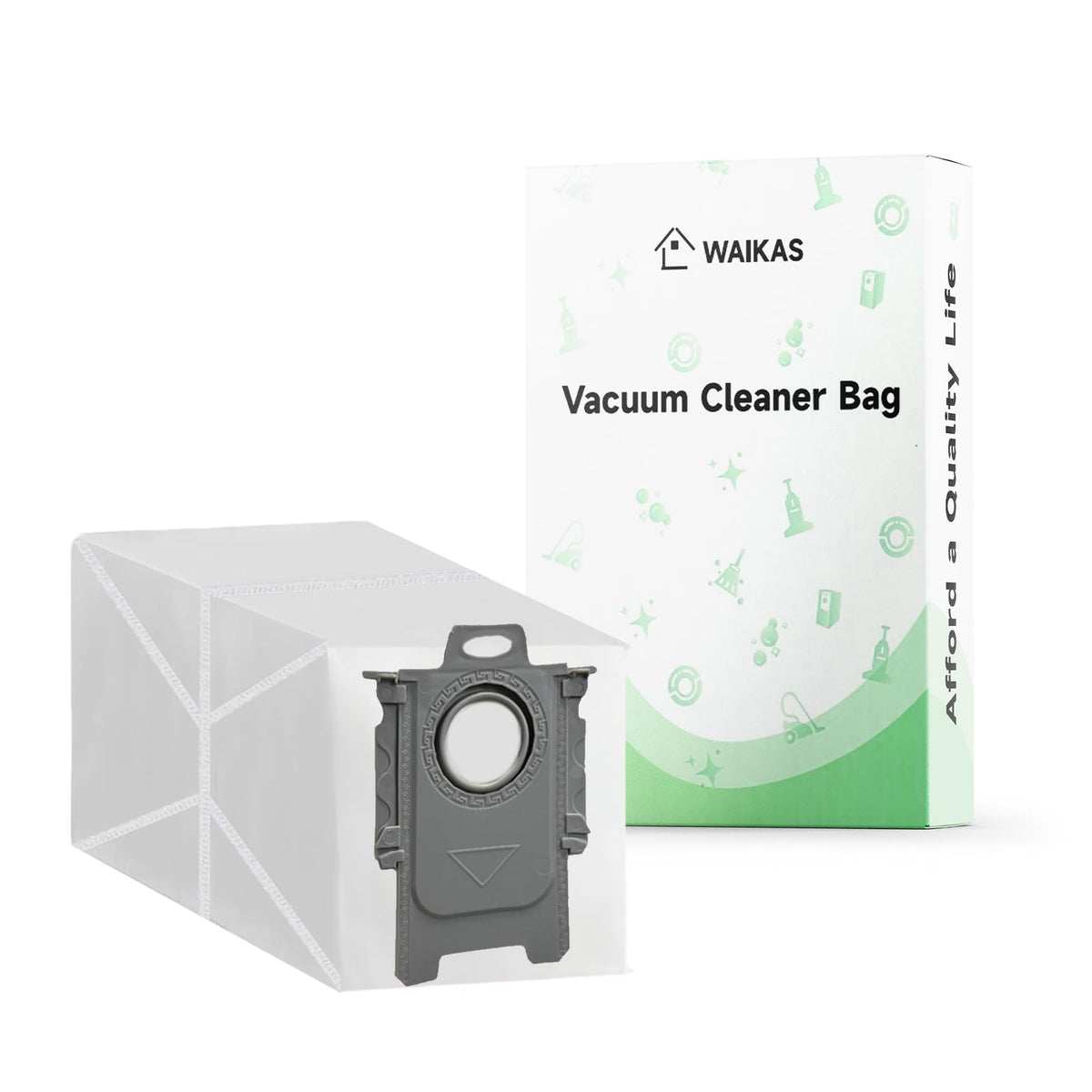 WAIKAS front packaging 20-pack showing quantity and fit for Roborock, convenience