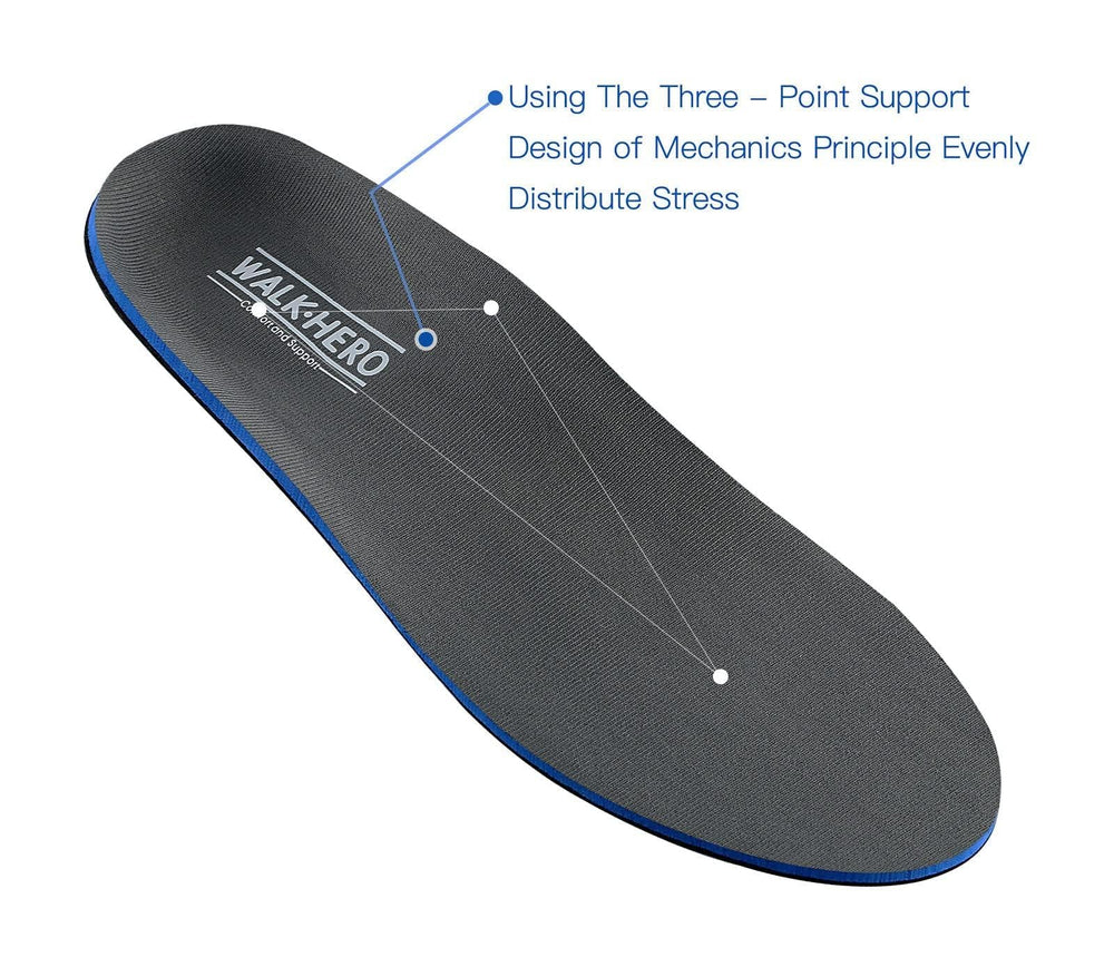 WALK·HERO deep heel cup closeup providing enhanced heel stability