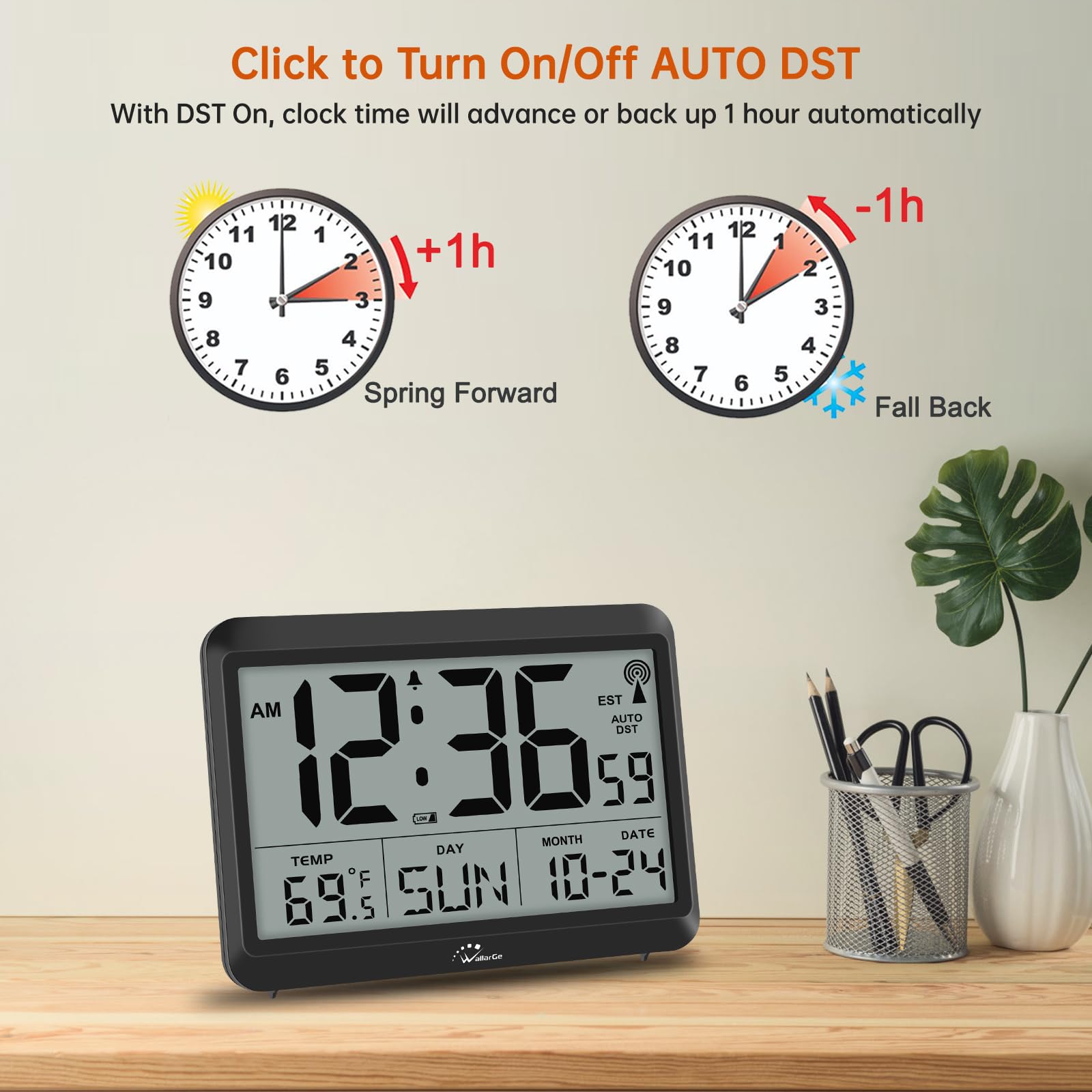 WallarGe alarm indicator detail with bell icon for simple alarm status benefit