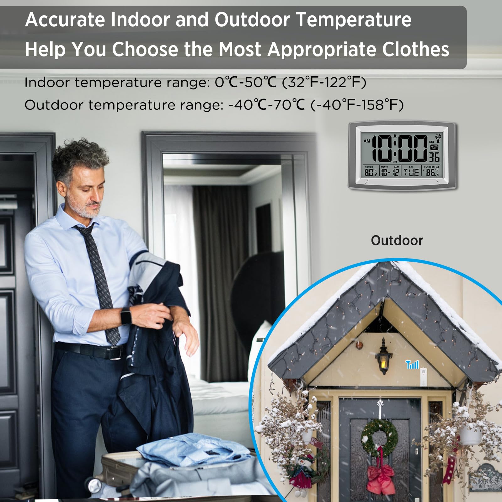 WallarGe wireless outdoor sensor close-up for reliable exterior temperature