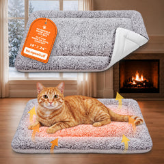 WanpeeGoo front view of gray reversible mat showing both surfaces and convenience