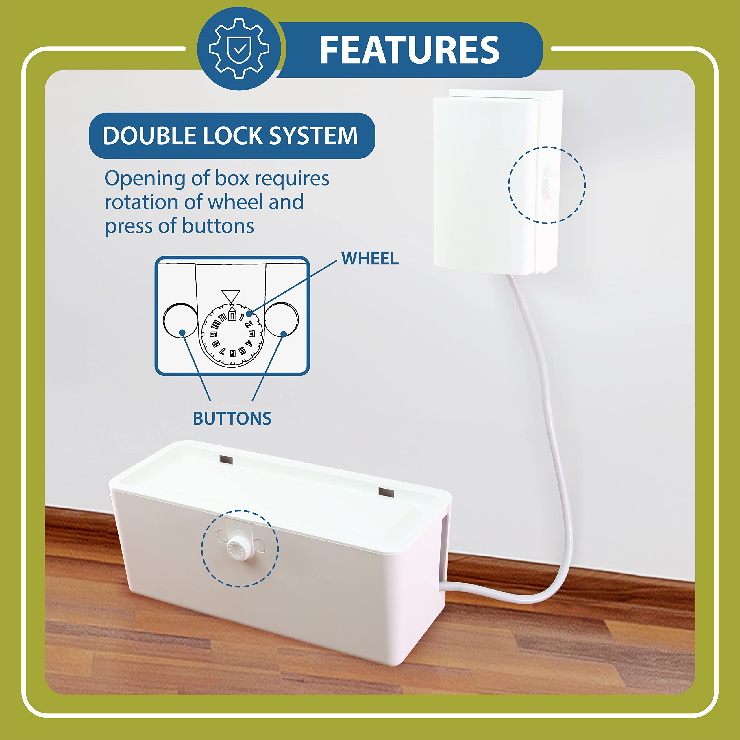 Wappa Baby dual-lock closeup demonstrating child-resistant latch for added safety
