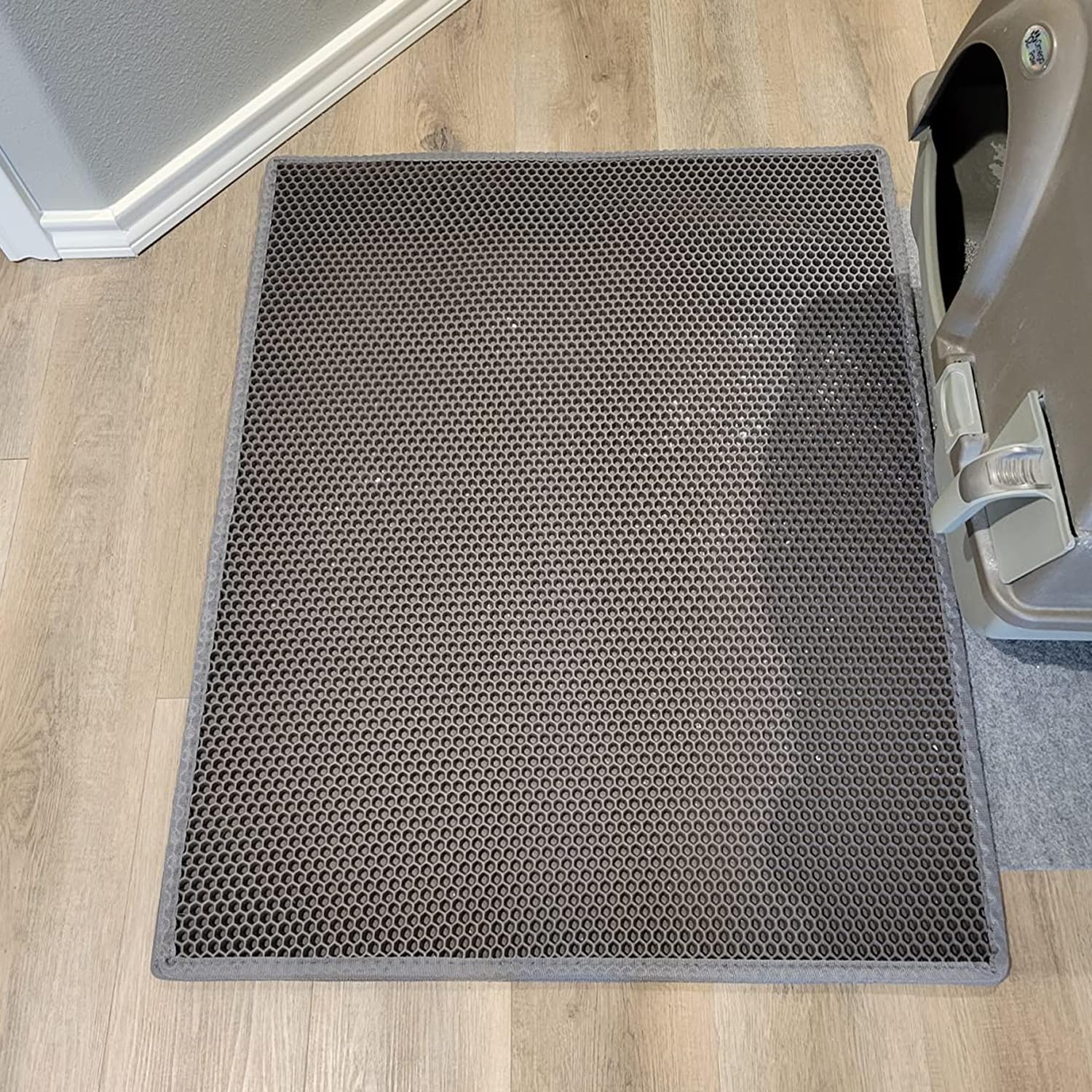 Waretary mat installed in bathroom keeping floors neat and dry