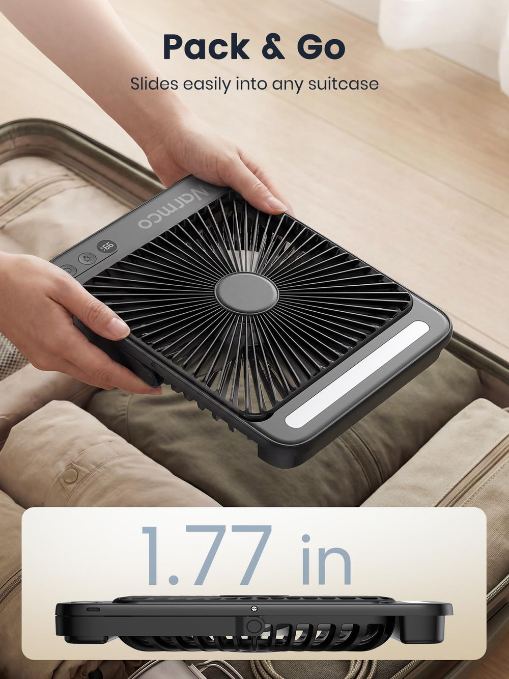 Warmco D4 LED display detail, brand shows battery level and speed