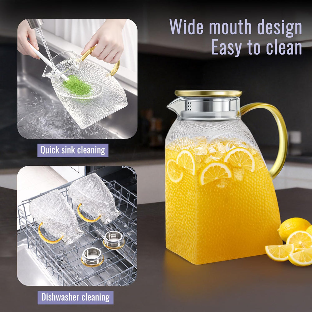 WARMSIMPLE pitcher stored in fridge door showing convenience and easy access