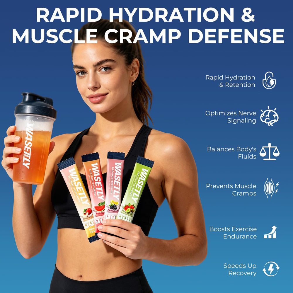 WASETLY flavor spread with fruits illustrating 10 flavors and refreshing taste benefit