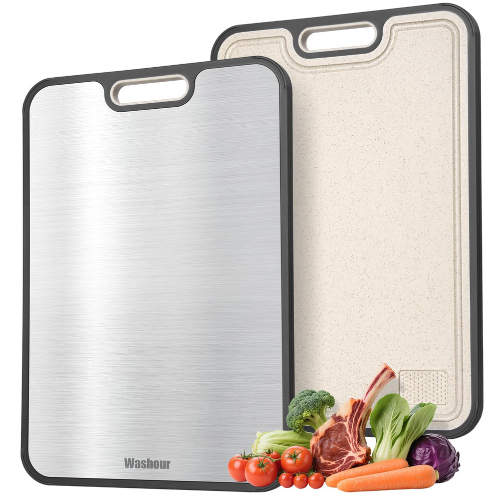 Washour board front view showing dual-sided design and compact size benefit