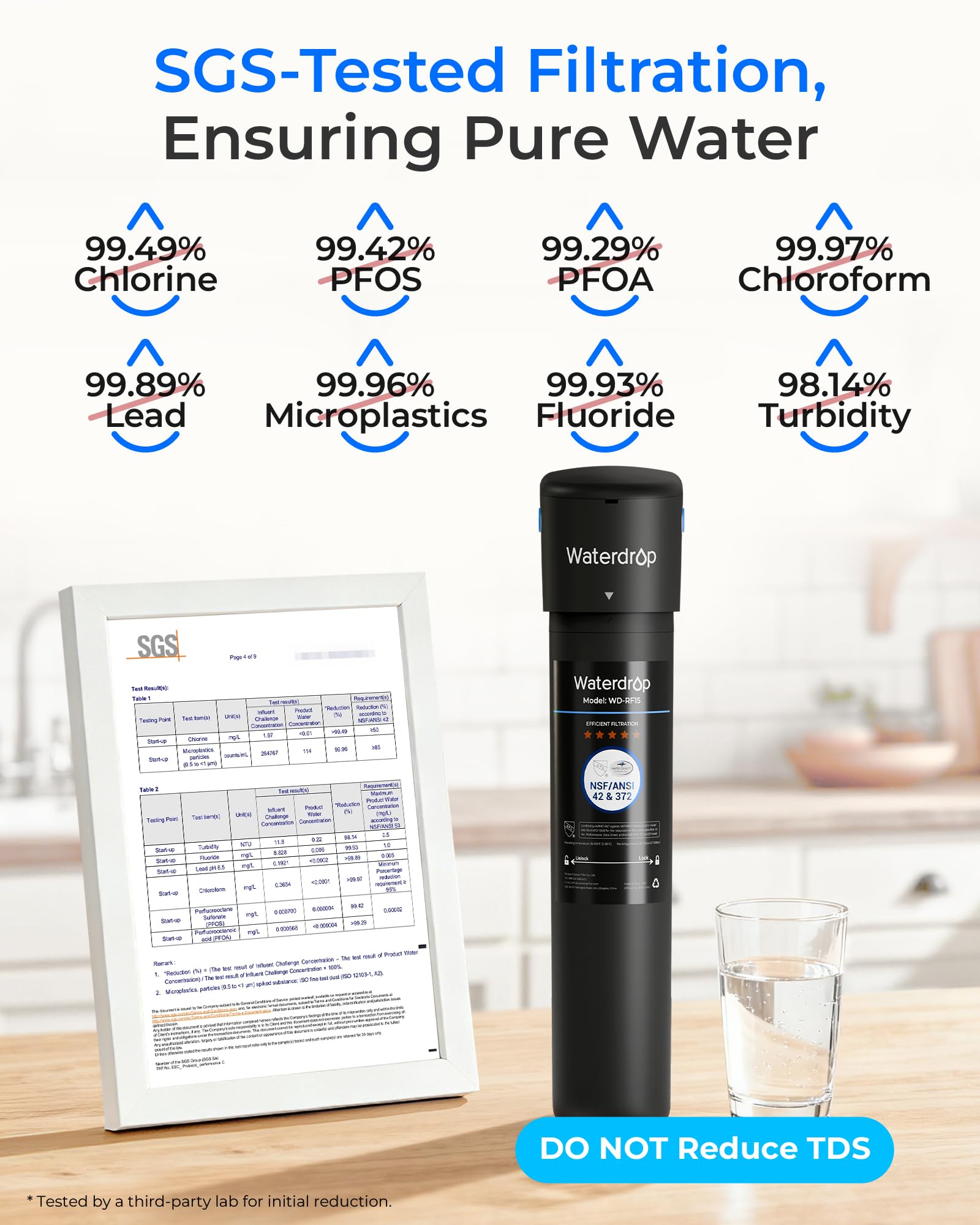 Waterdrop installed under sink demonstrating easy DIY setup benefit
