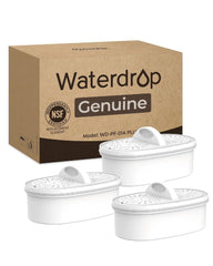 Waterdrop PF-01A front packaging showing genuine replacement benefits
