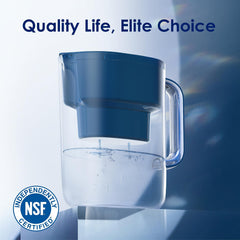 Waterdrop PT-07C filled and stored in a refrigerator illustrating space-saving fit and cold water storage