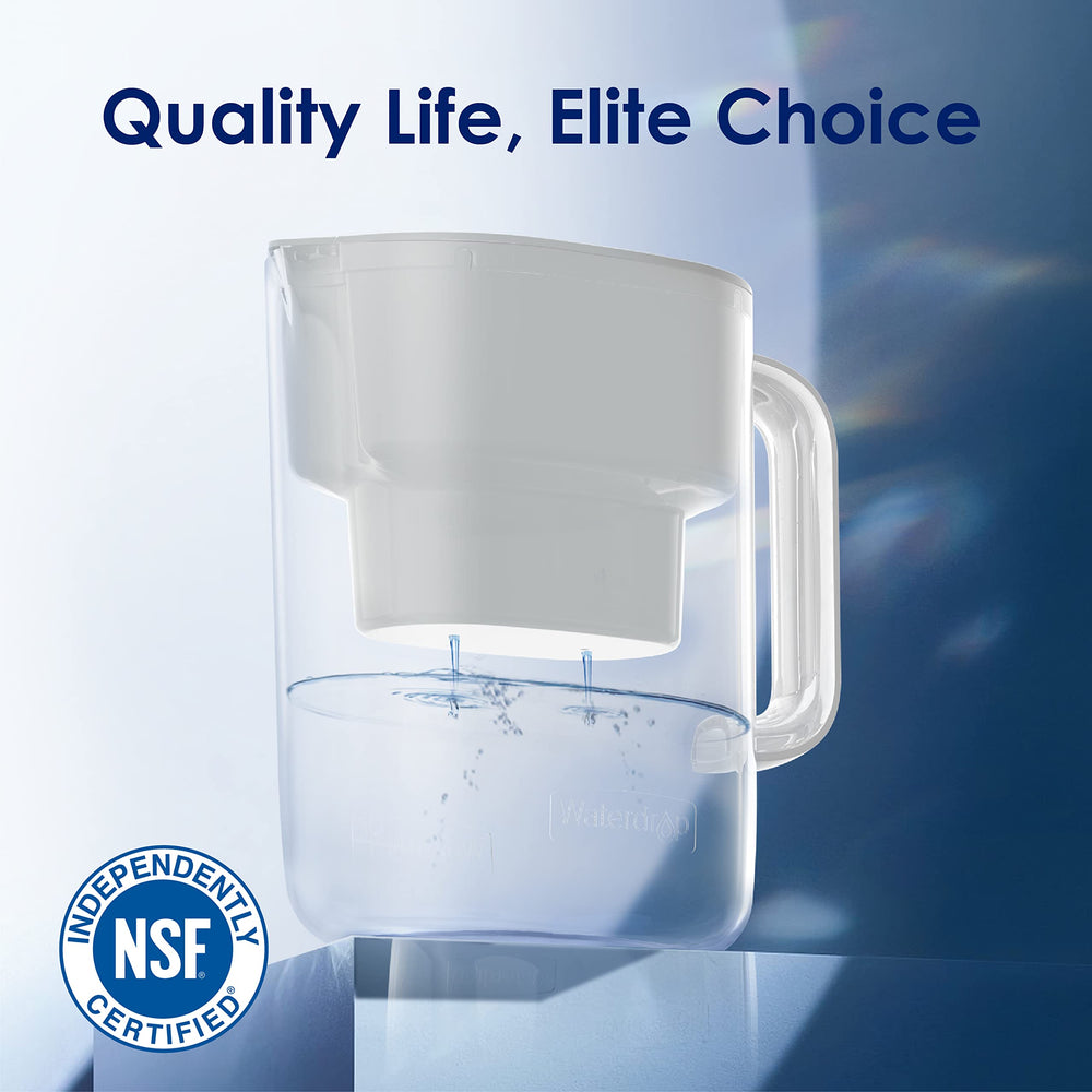 Waterdrop PT-07W filter close-up displaying cartridge design for long lifespan