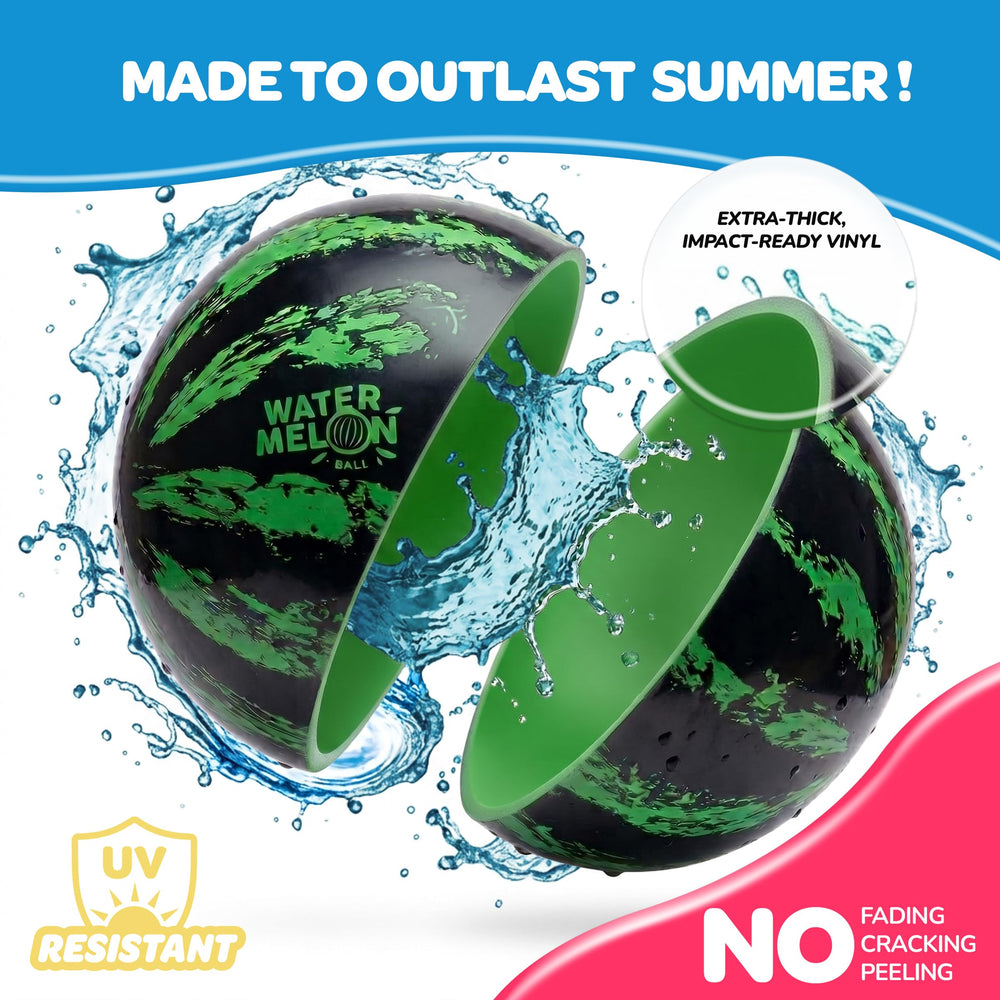 Deflated Watermelon Ball folded for compact storage and easy transport