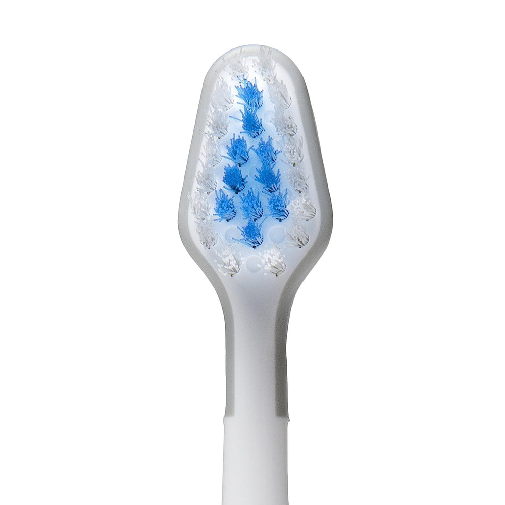 Waterpik reverse view highlighting built-in tongue scraper for fresher breath