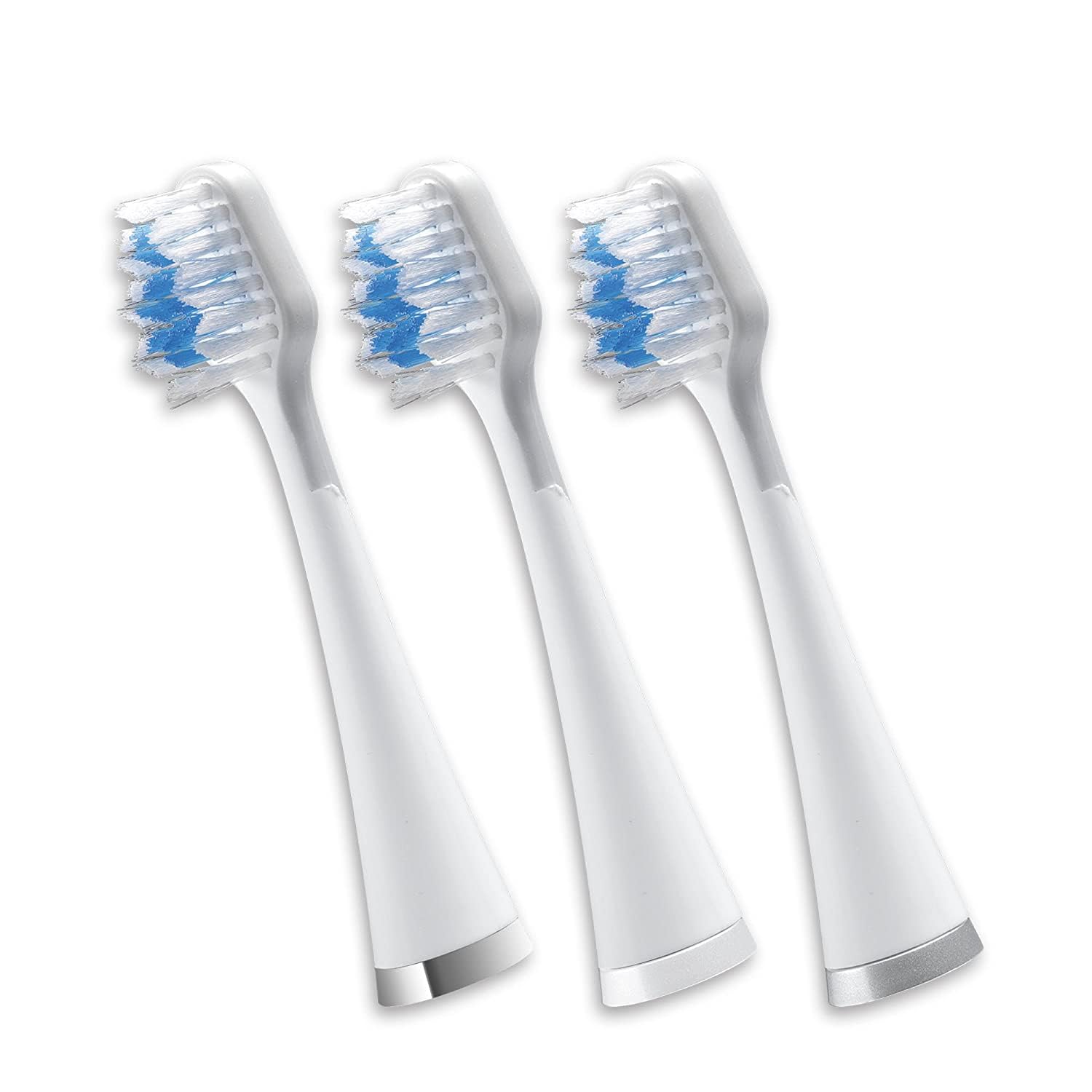 Waterpik front view of replacement brush heads showing clean design and fit benefits