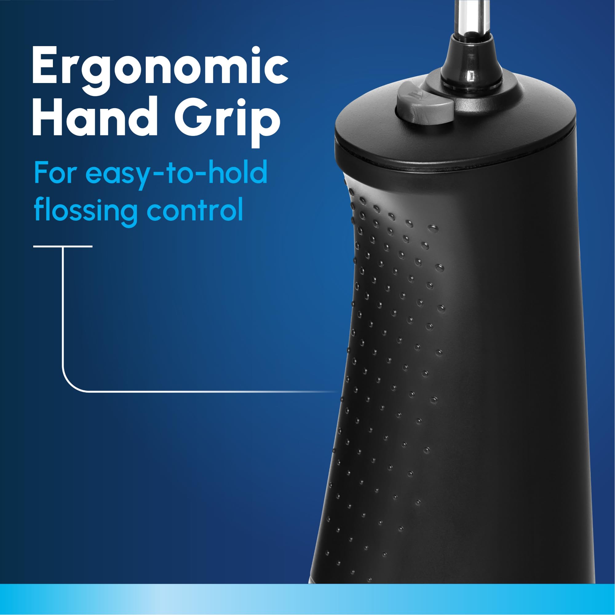 Waterpik Cordless 1100 packaging and USB charger displaying included accessories and readiness