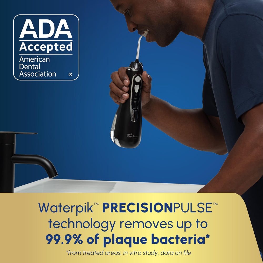Waterpik four included flossing tips displayed for versatile cleaning benefits