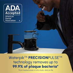 16 oz removable reservoir on Waterpik Sonic‑Fusion highlighting easy fill and clean convenience