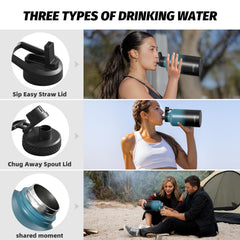 WATERSY straw spout in use enabling spill-free sipping