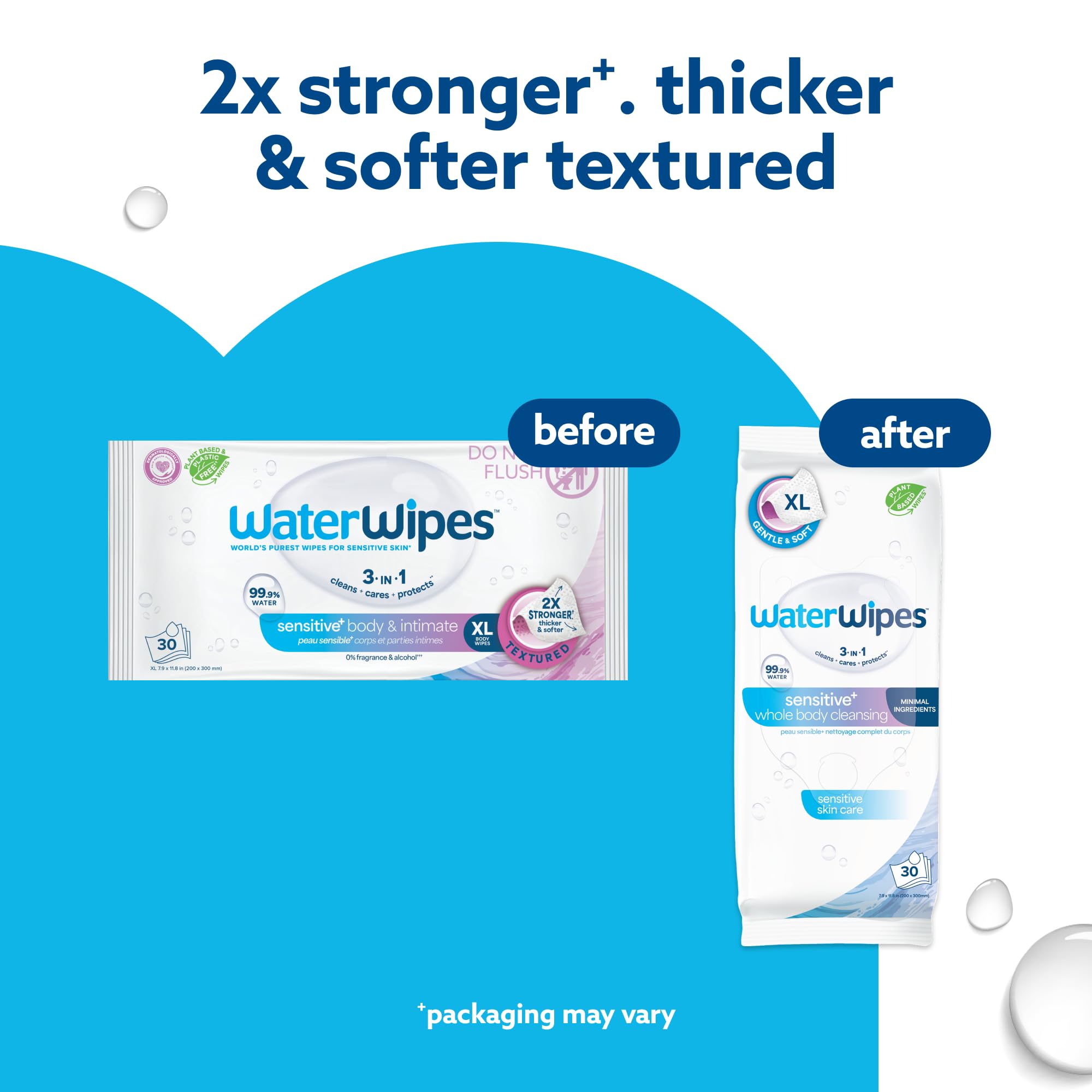 WaterWipes close-up texture showing thick weave for better cleaning power