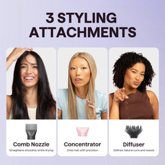 wavytalk comb attachment displayed for smoothing thick hair efficiently