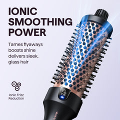 Wavytalk heated bristles detail demonstrating smooth wrap and reduced snagging