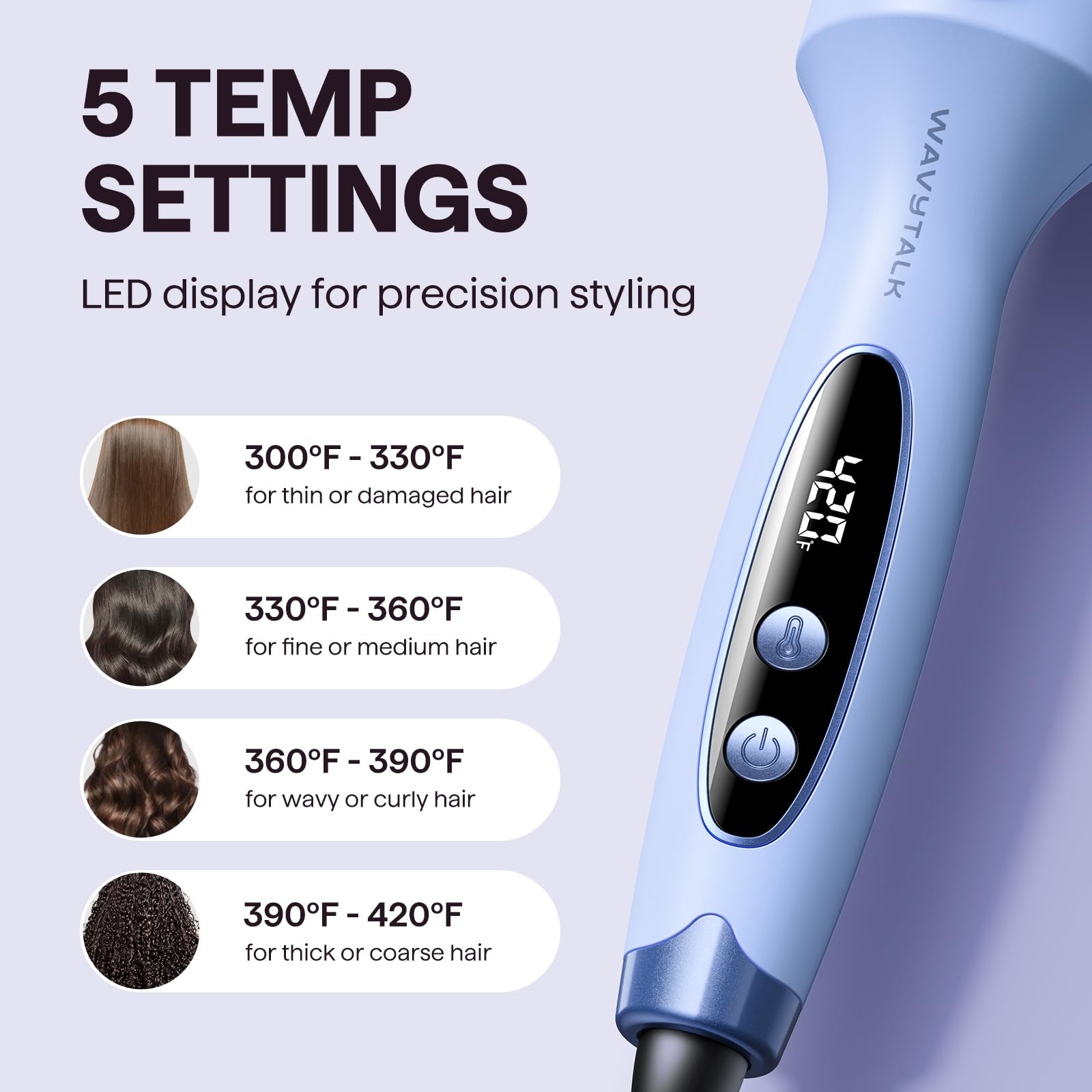 wavytalk brush in use creating voluminous blowout for faster styling