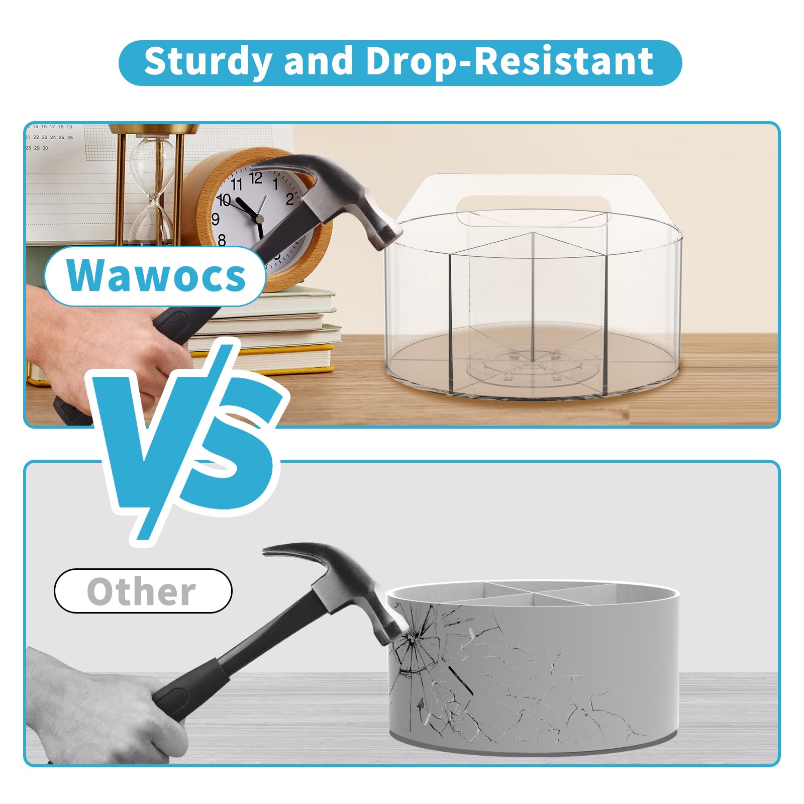 wawocs spinning caddy on student desk for classroom organization benefit