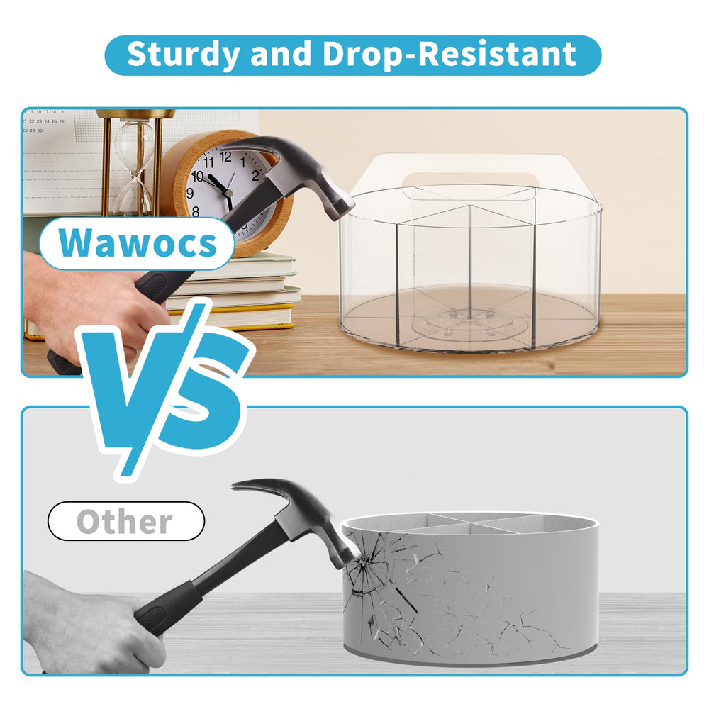 wawocs spinning caddy on student desk for classroom organization benefit