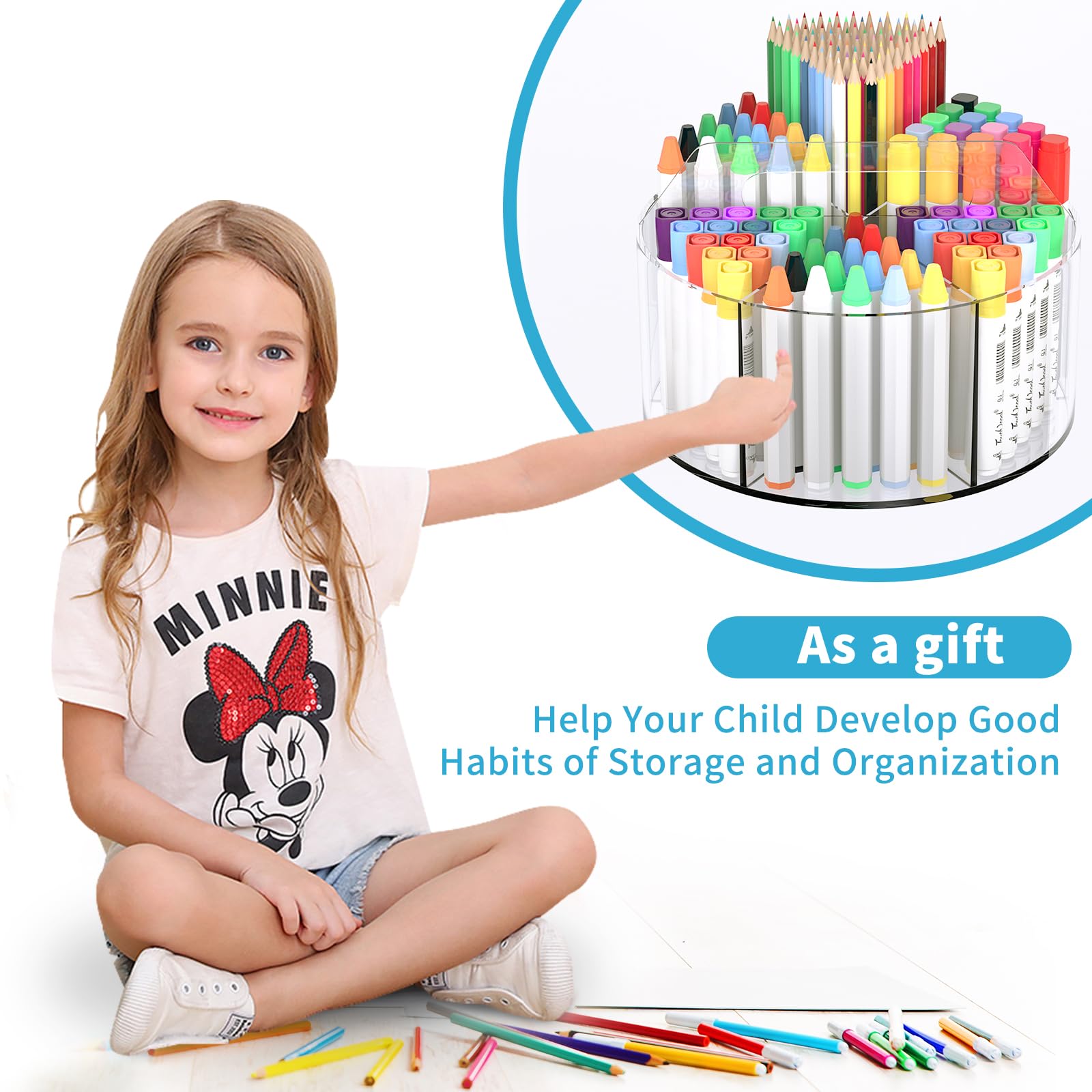 wawocs overhead packed with art supplies for multi-tool organization benefit