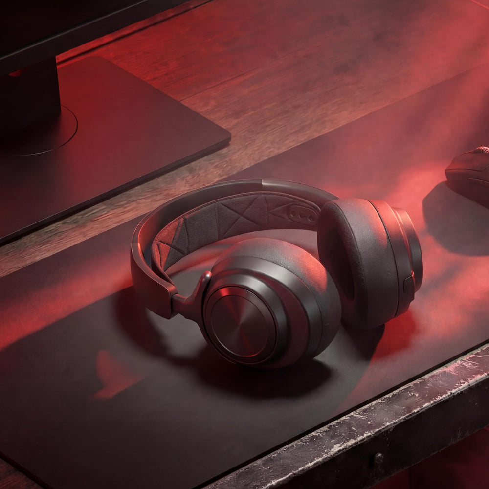 WC earpads in use on headset during gaming for longer-session comfort