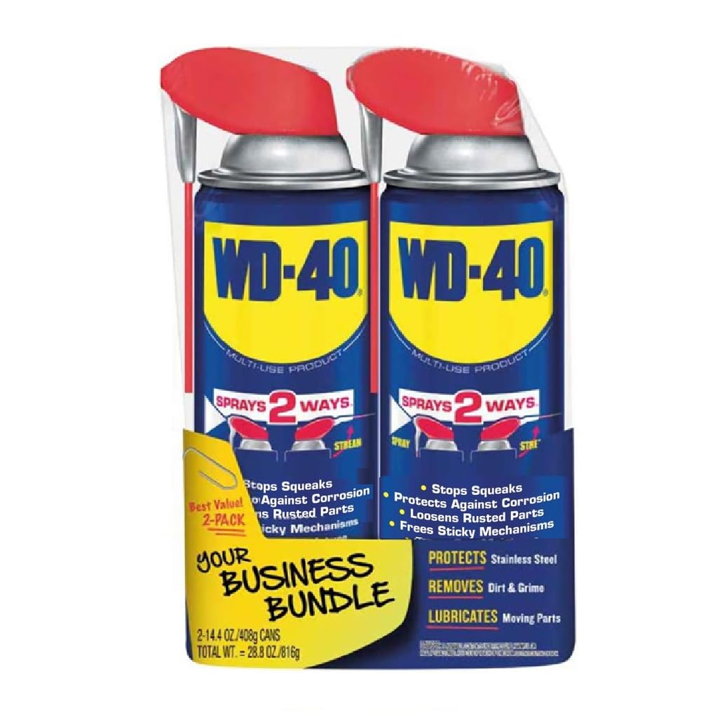 WD-40 front can showing label and size, clear identification and quick access