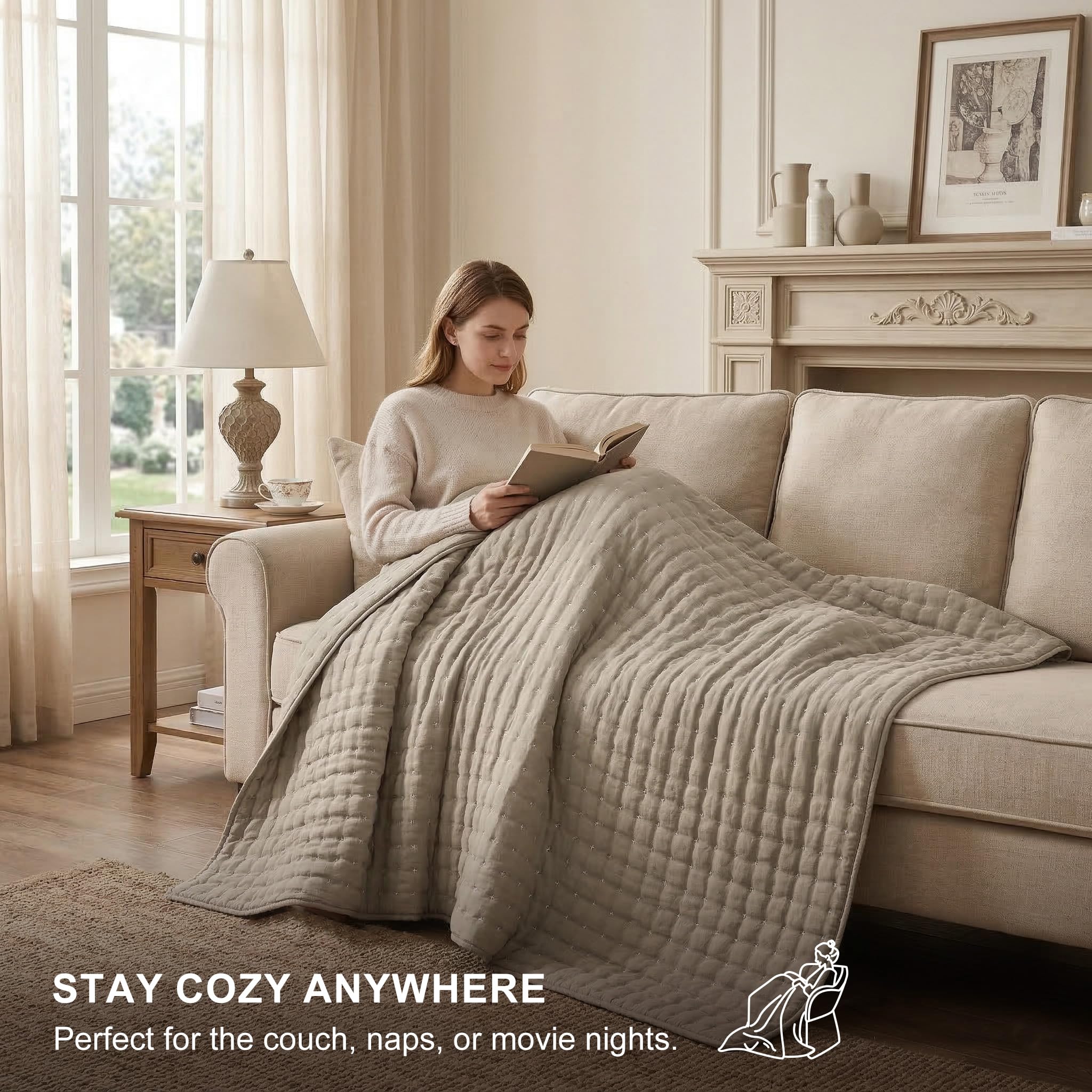 WDCOZY pillow shams detail showing size and neat finish for polished bedding