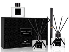 WEALD TRIBE label close-up on bottle highlighting fragrance name and natural blend