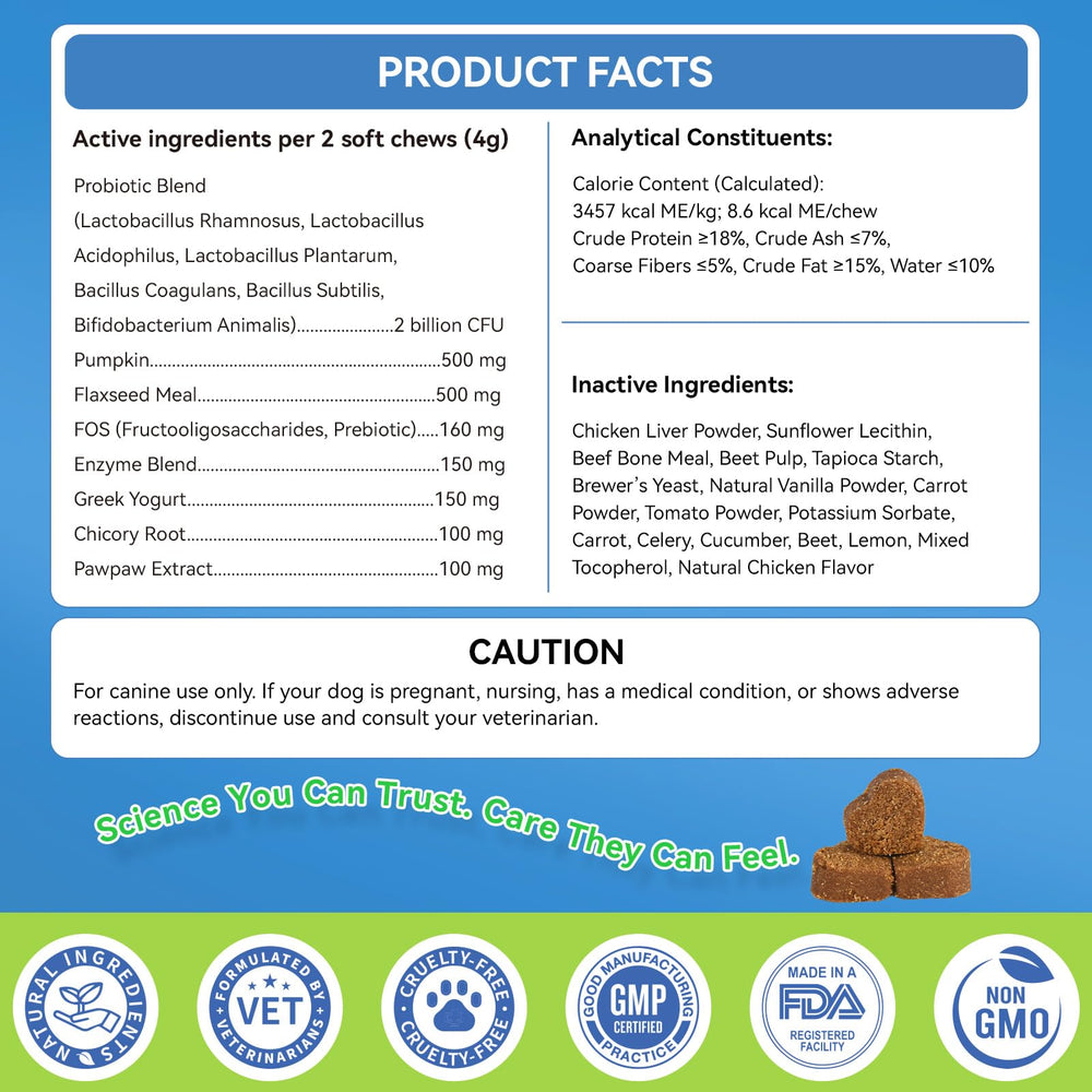 WEALLIN chew pictured with pumpkin representing fiber support