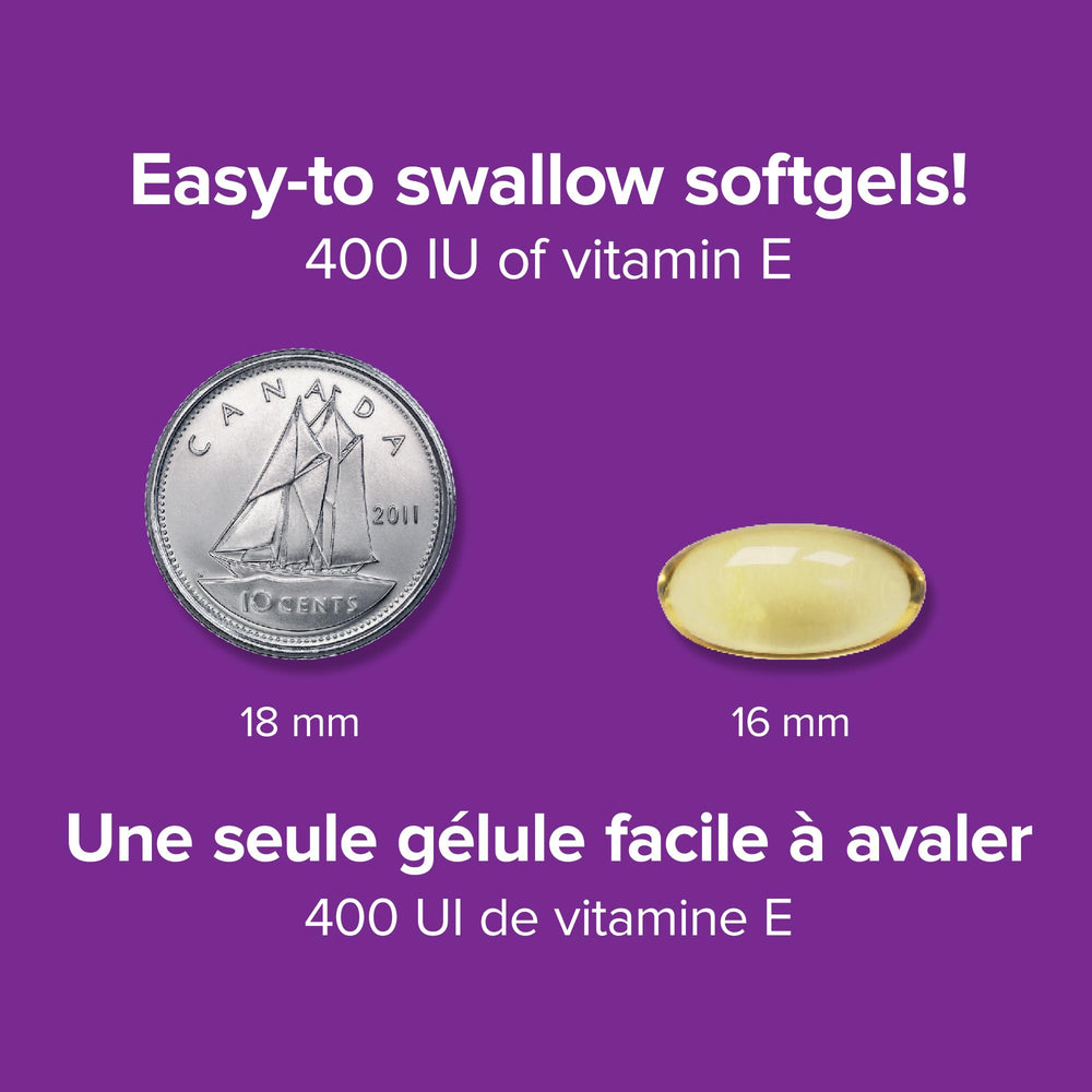 Webber Naturals label detail displaying natural-source vitamin E and dosage