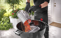 Weber Rapidfire aluminized steel texture demonstrating durable finish for long-lasting use