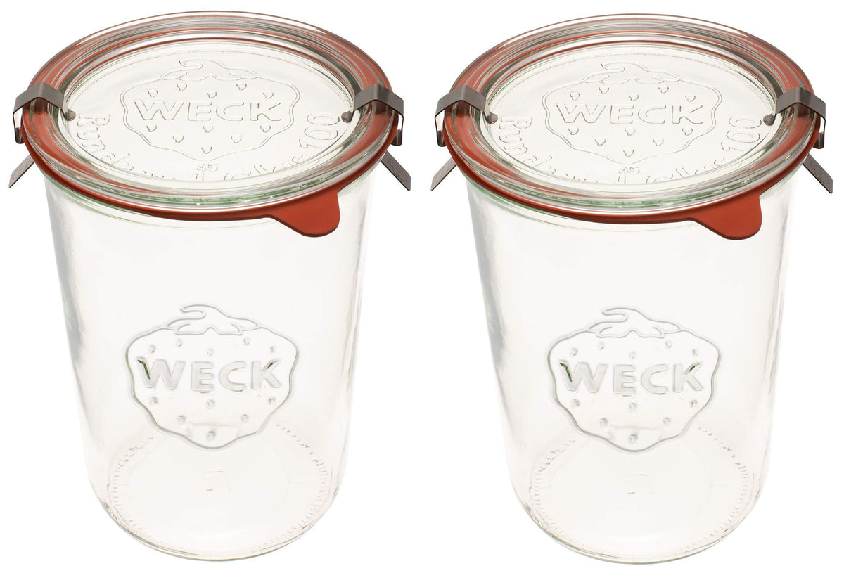 WECK front packaging showing two Weck 743 jars and accessories for organized storage