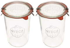 WECK front packaging showing two Weck 743 jars and accessories for organized storage