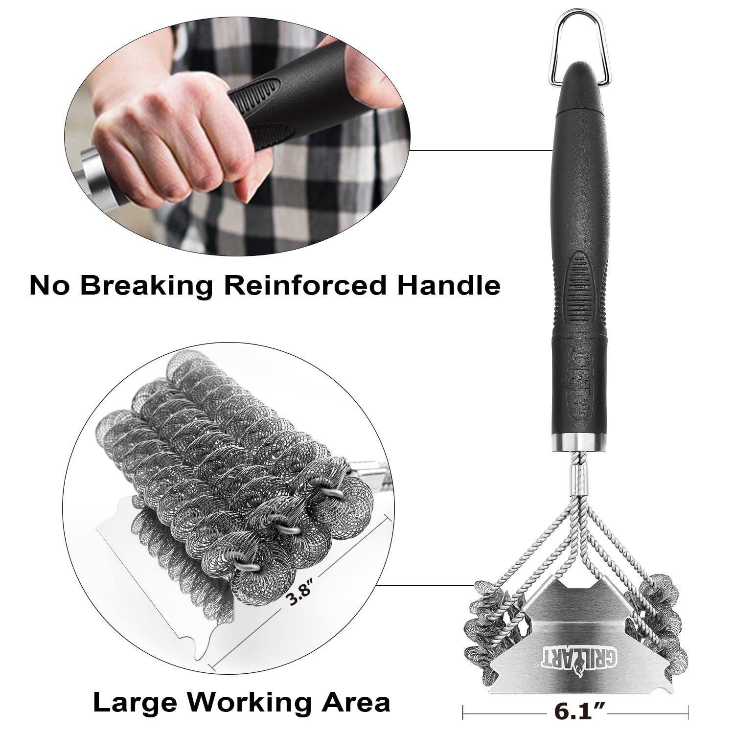 Weetiee wide scraper detail clears baked-on grease for faster cleaning