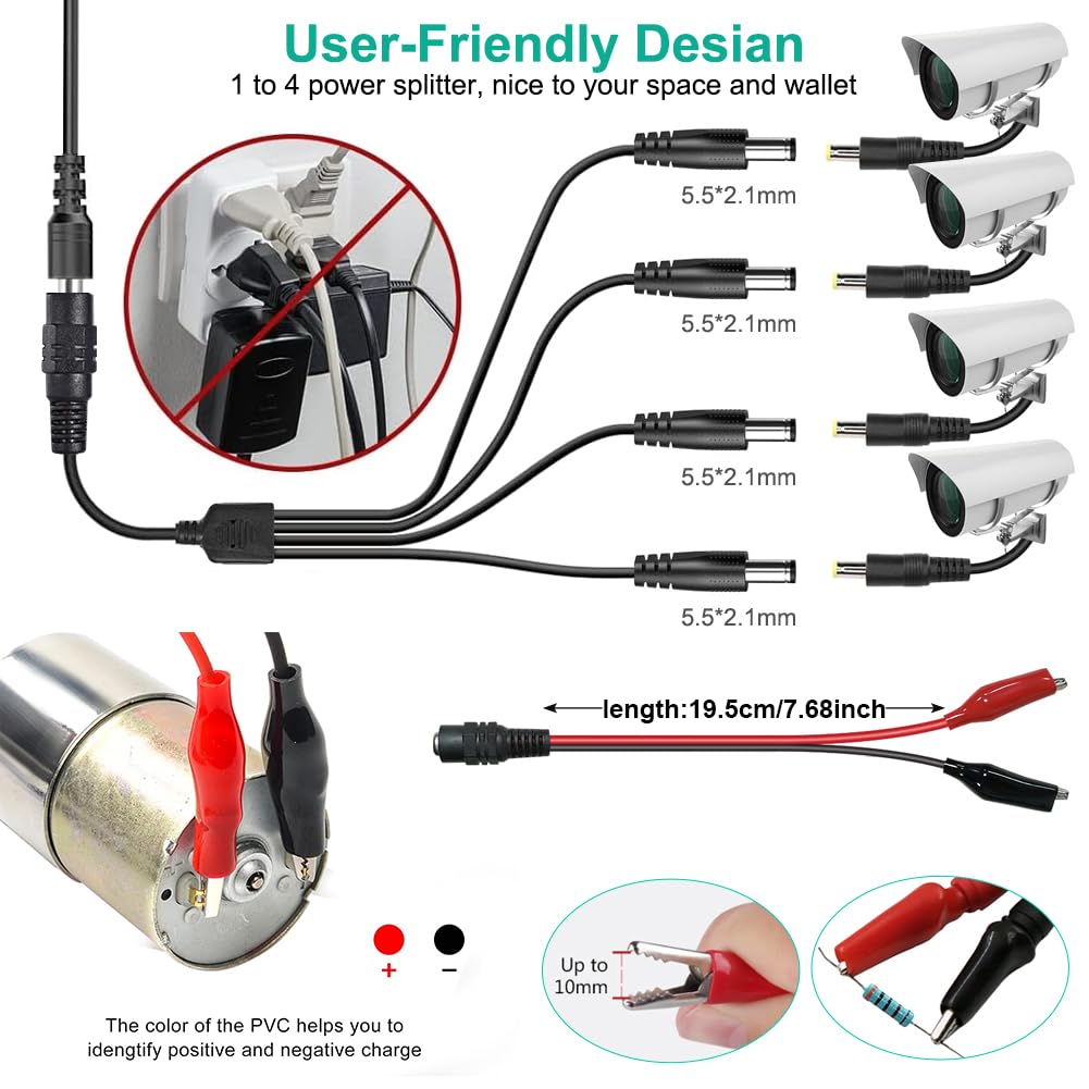Wefomey alligator clip adapter attached to bare wire for DIY projects