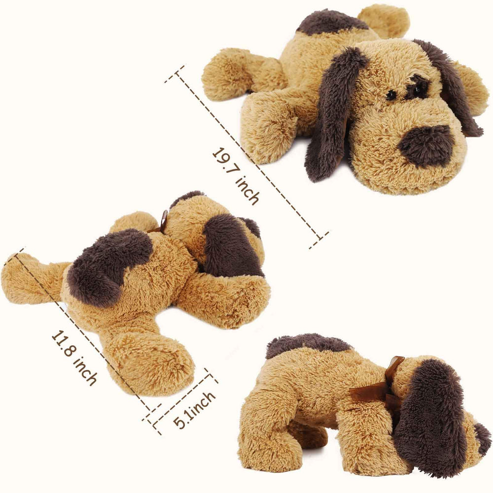 WEIGEDU child hugging plush on couch illustrating companionship benefit