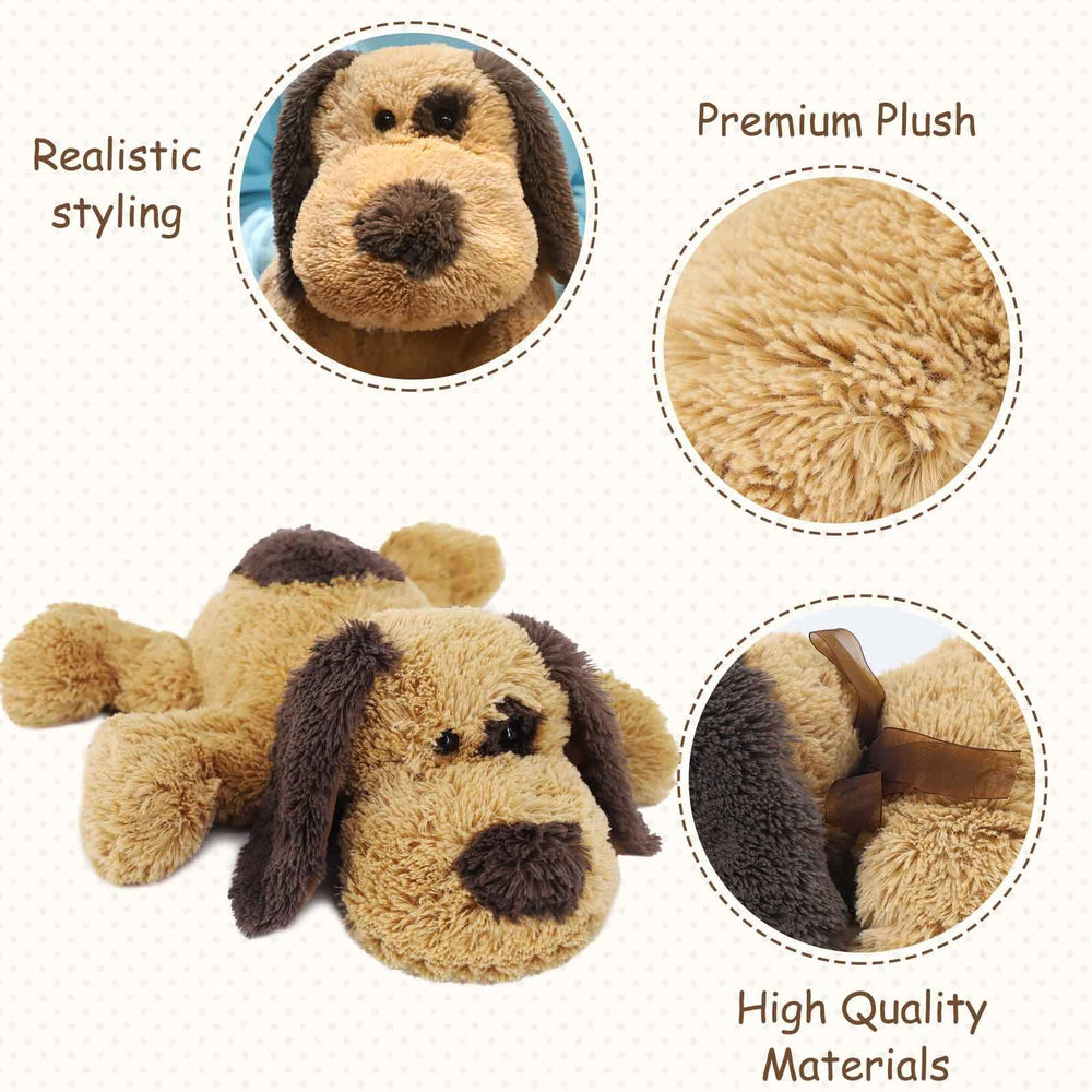 WEIGEDU puppy face detail with gentle expression for comforting hugs