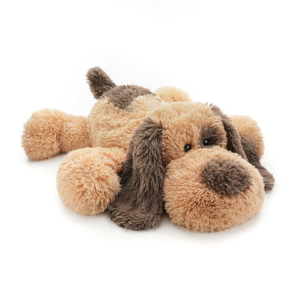 WEIGEDU front view of floppy brown puppy showing cuddle-ready pose